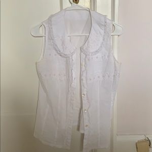 Vintage white blouse with Peter Pan collar